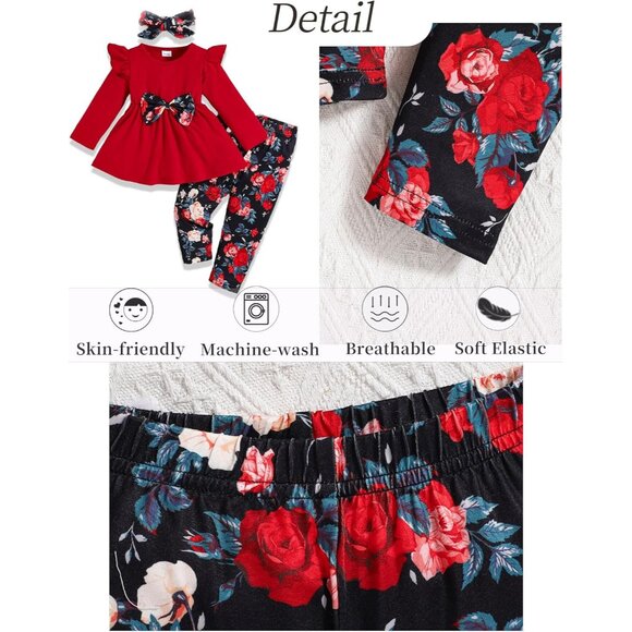 Baby Girl Clothes Toddler Girl Outfits Infant Girl Summer Clothes for Girl Ruffl - Picture 5 of 6